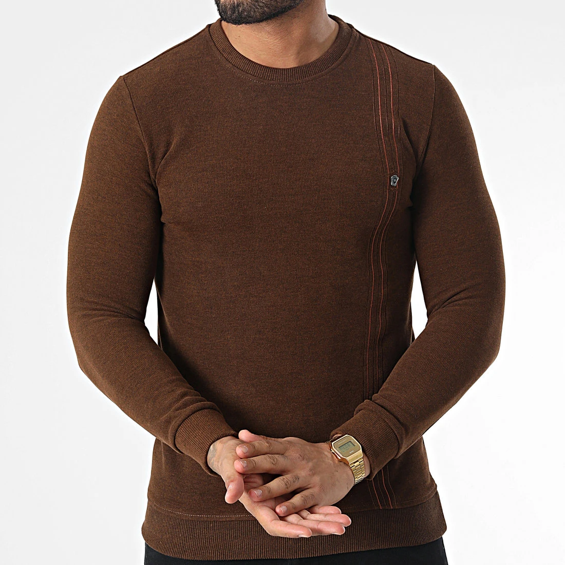 Meilleur prix 👏 Sweat Crewneck RBL6213 Marron de Classic Series 👏 3 Meilleur prix 👏 Sweat Crewneck RBL6213 Marron de Classic Series 👏