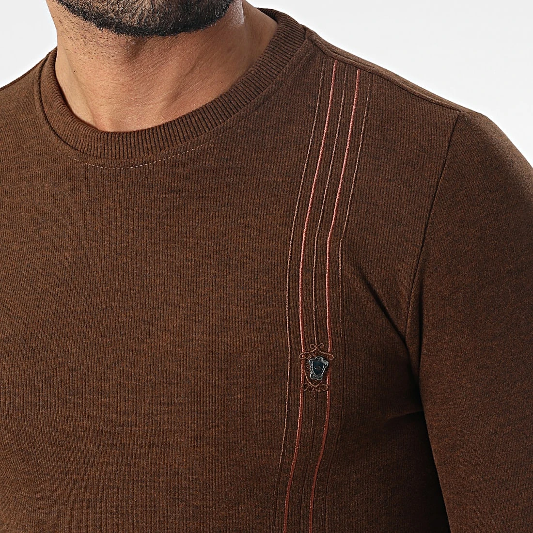 Meilleur prix 👏 Sweat Crewneck RBL6213 Marron de Classic Series 👏 4 Meilleur prix 👏 Sweat Crewneck RBL6213 Marron de Classic Series 👏 – Image 2