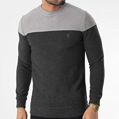 Vente flash ✔️ Sweat Crewneck RBL6211 Gris Anthracite Gris Clair de Classic Series 👏 -HautStyle Boutique classic series 348691 RBL6211 ANTRASIT 20221125T151206 03
