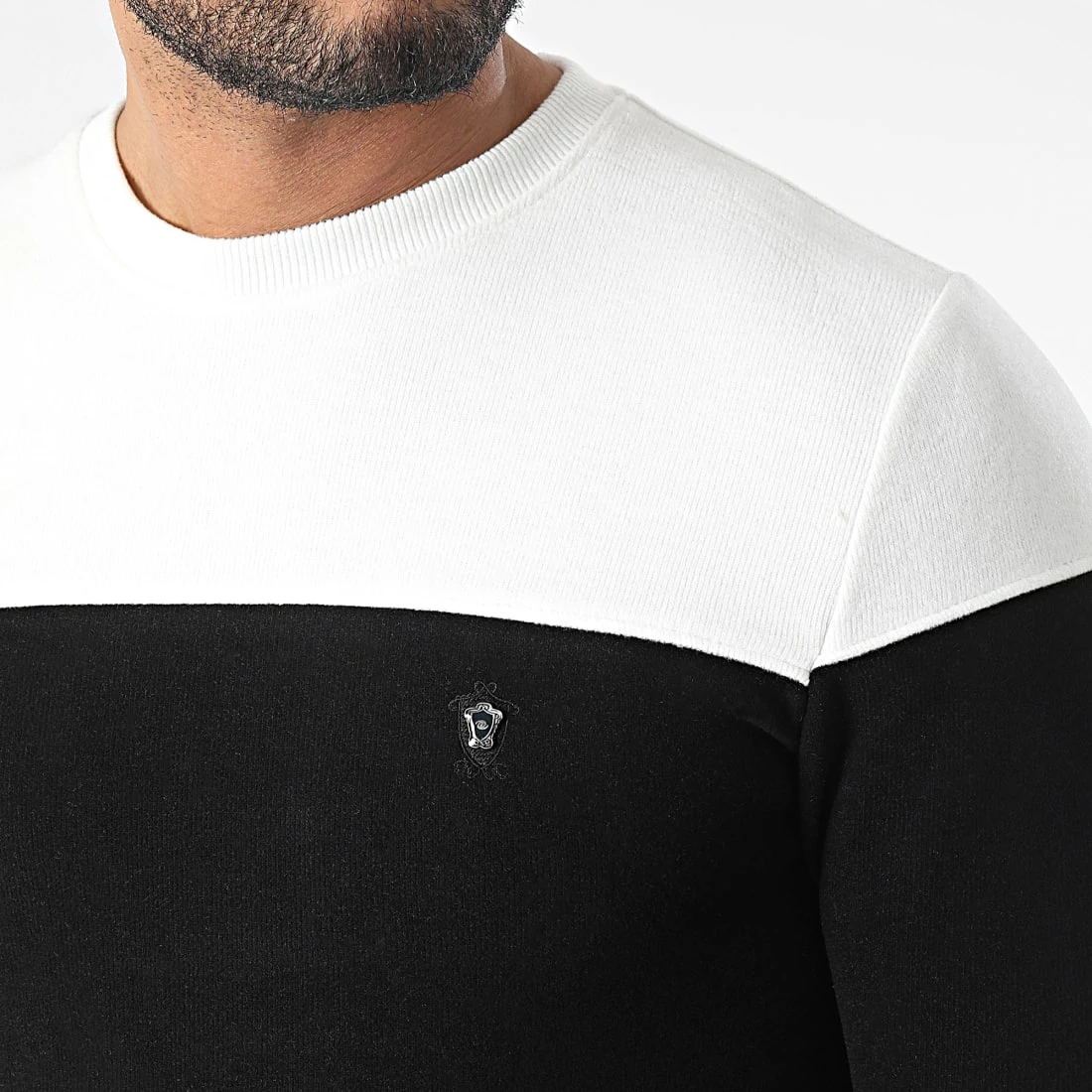 Vente flash ❤️ Sweat Crewneck RBL6211 Noir Blanc de Classic Series ❤️ 4 Vente flash ❤️ Sweat Crewneck RBL6211 Noir Blanc de Classic Series ❤️ – Image 2