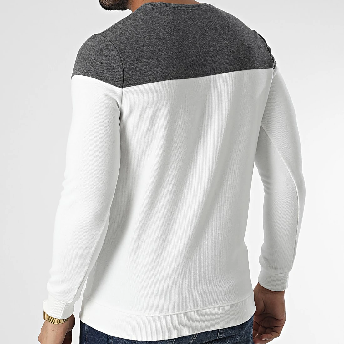 Bon marché ✔️ Sweat Crewneck RBL6211 Blanc Gris Anthracite de Classic Series ✨ 6 Bon marché ✔️ Sweat Crewneck RBL6211 Blanc Gris Anthracite de Classic Series ✨ – Image 4