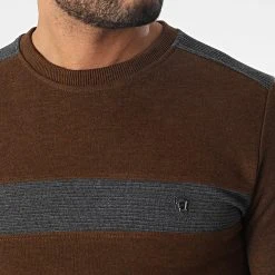 Remise ✨ Sweat Crewneck RBL6212 Marron de Classic Series 🌟 -HautStyle Boutique classic series 348694 RBL6212 KAHVERENGI 20221125T150545 02