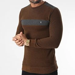 Remise ✨ Sweat Crewneck RBL6212 Marron de Classic Series 🌟 -HautStyle Boutique classic series 348694 RBL6212 KAHVERENGI 20221125T150546 03