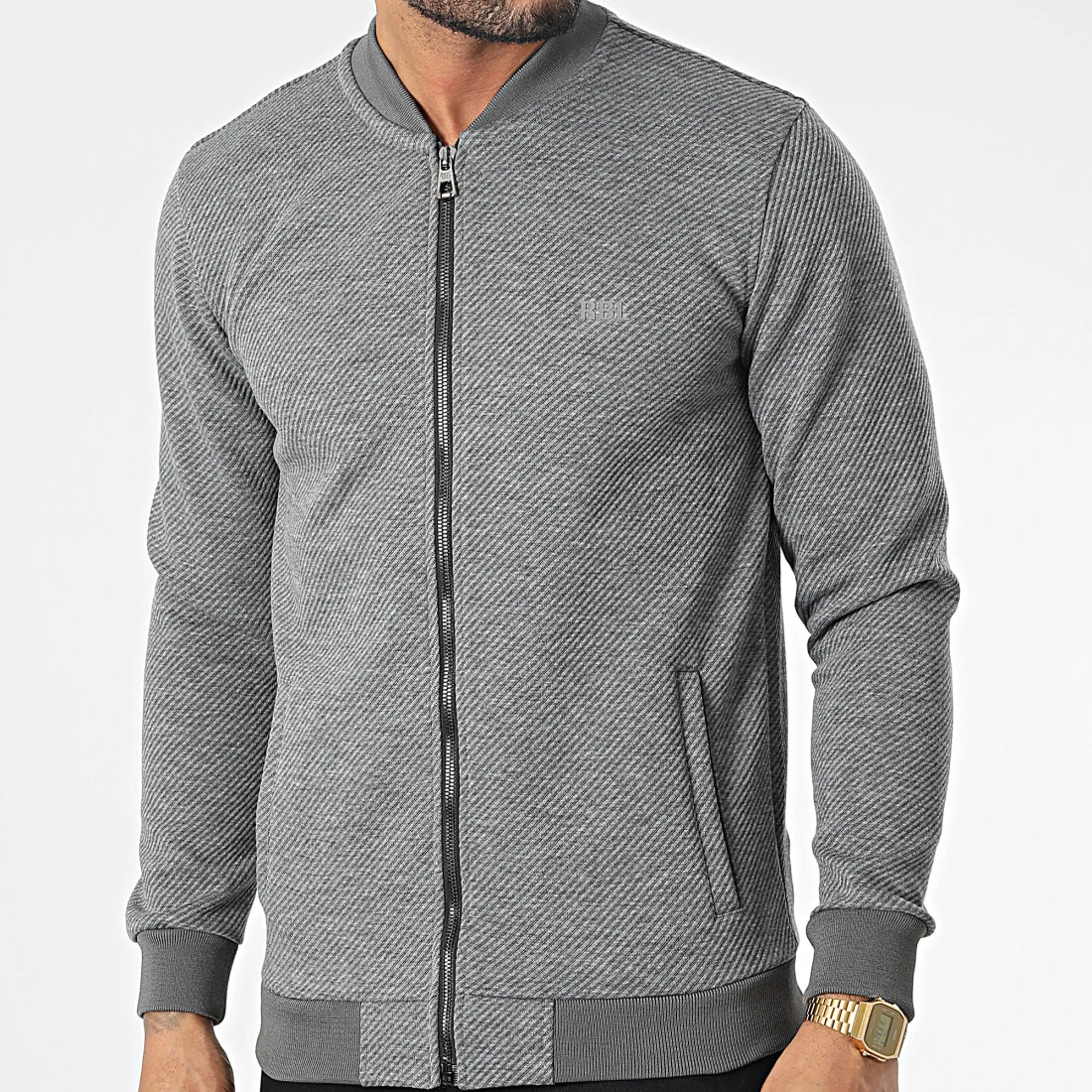 Meilleur prix 🧨 Veste Zippée RBL6308 Gris de Classic Series 🔔 5 Meilleur prix 🧨 Veste Zippée RBL6308 Gris de Classic Series 🔔 – Image 3