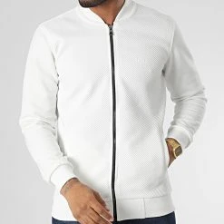 Remise ⭐ Veste Zippée RBL6308 Blanc de Classic Series 💯