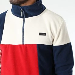 Acheter 🎉 Sweat Polaire Col Zippé DP-10022 Bleu Marine Beige Rouge de Classic Series 👍 -HautStyle Boutique denim project 345547 DP 10022 123 490 20221028T161344 02