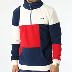 Acheter 🎉 Sweat Polaire Col Zippé DP-10022 Bleu Marine Beige Rouge de Classic Series 👍 -HautStyle Boutique denim project 345547 DP 10022 123 490 20221028T161346 03