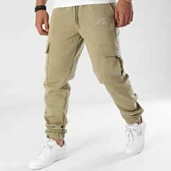Offres 🎁 Pantalon Jogging SP118 Vert Kaki de Classic Series 👏