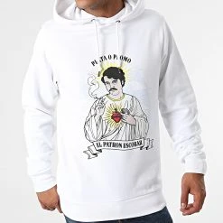 Vente flash 🌟 Sweat Capuche Pablo Narcos Blanc de Classic Series 😍 -HautStyle Boutique tealer 272494 PABLO NARCOS HOODIE WHITE 20210705T160058 03