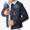 Acheter 👏 Veste Jean Col Mouton 66123 Bleu Denim de Classic Series ❤️ -HautStyle Boutique terance kole 238002 Y66123 BLUE 20201019T134244 01